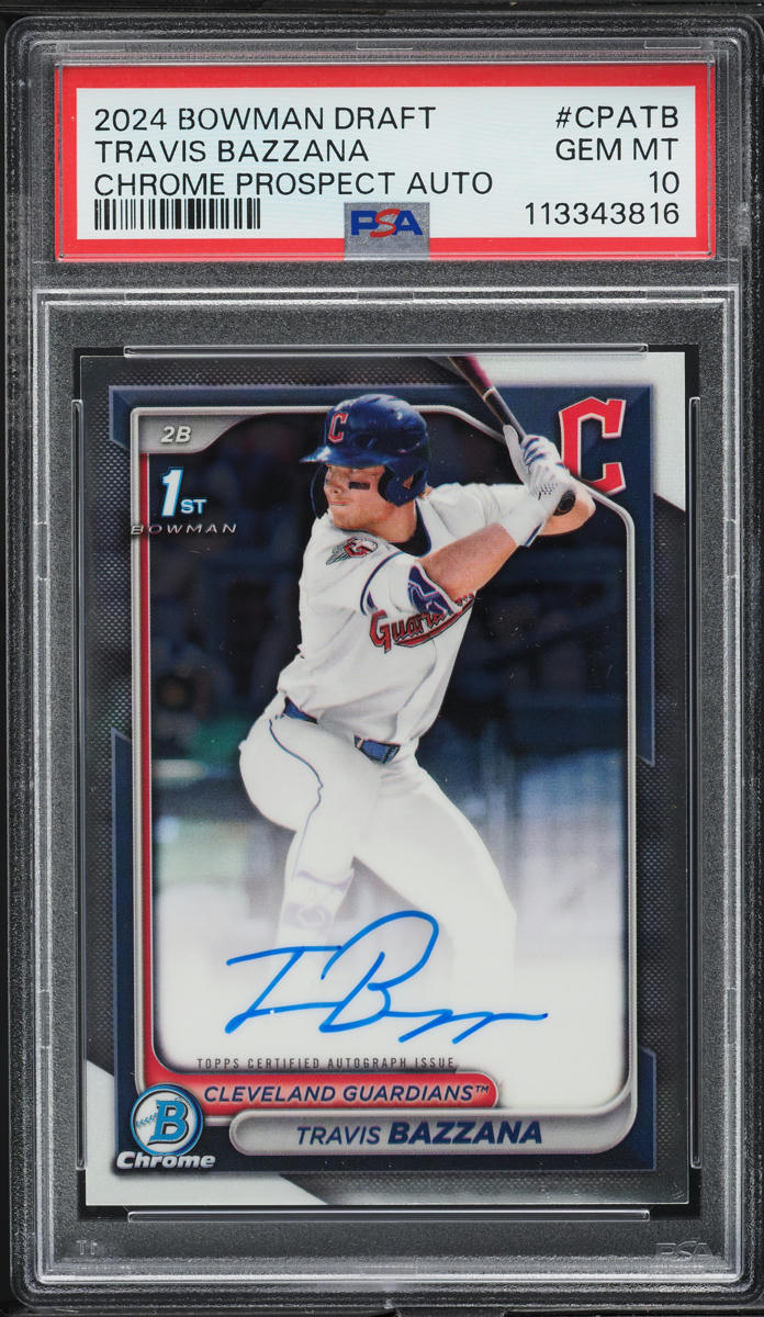 2024 Bowman Chrome Draft Travis Bazzana PROSPECT AUTO #CPATB PSA 10 GEM MINT