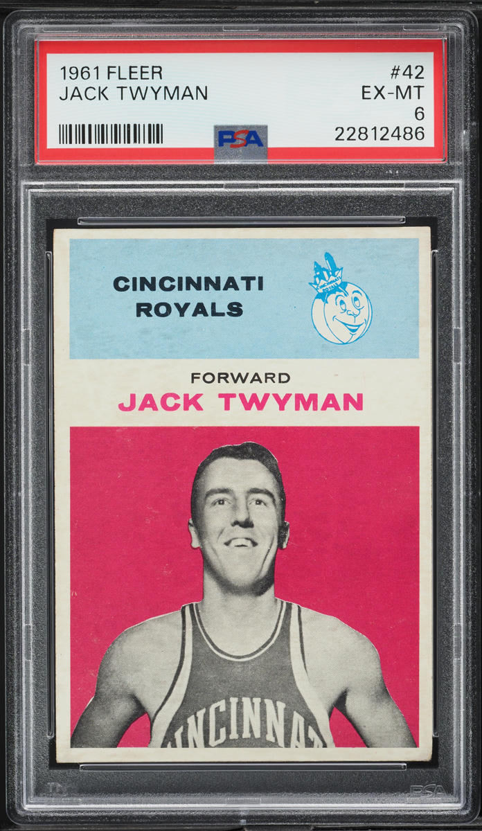 1961 Fleer Basketball Jack Twyman #42 PSA 6 EXMT