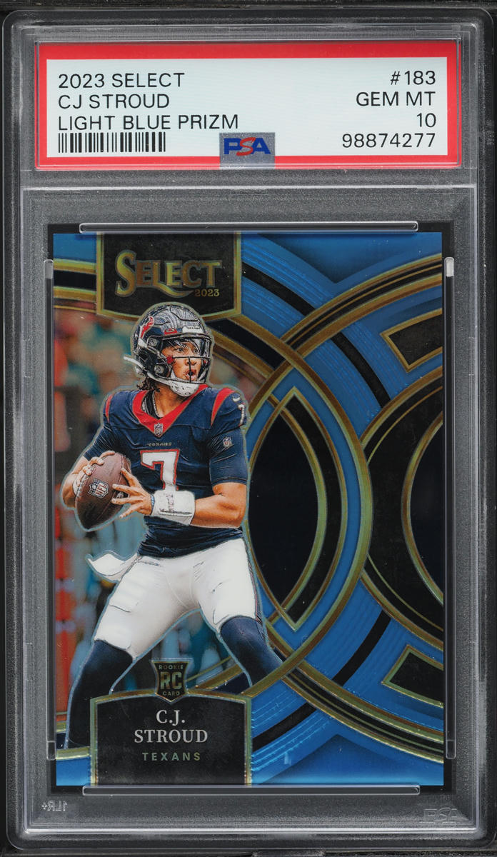 2023 Select Premier Light Blue Prizm C.J. Stroud ROOKIE /99 #183 PSA 10 GEM MINT