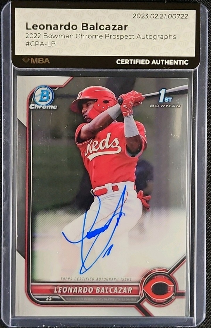 2022 Bowman Chrome Prospect Leonardo Balcazar ROOKIE AUTO #CPA-LB MBA AUTH