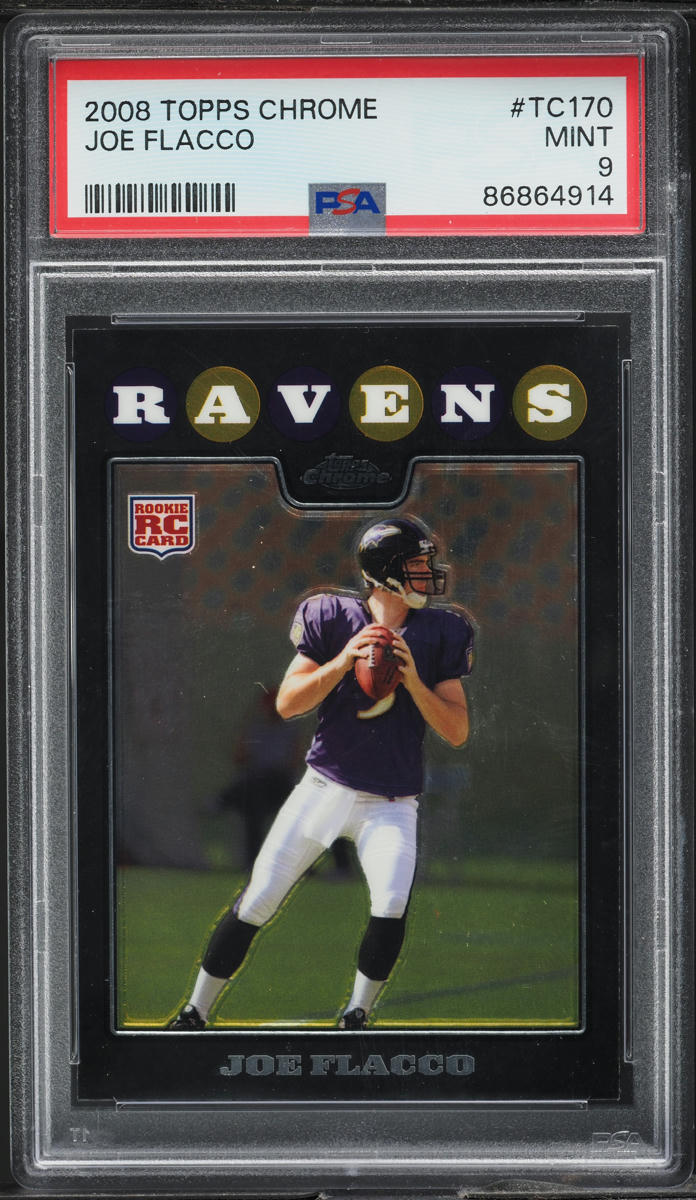 2008 Topps Chrome Joe Flacco ROOKIE #TC170 PSA 9 MINT