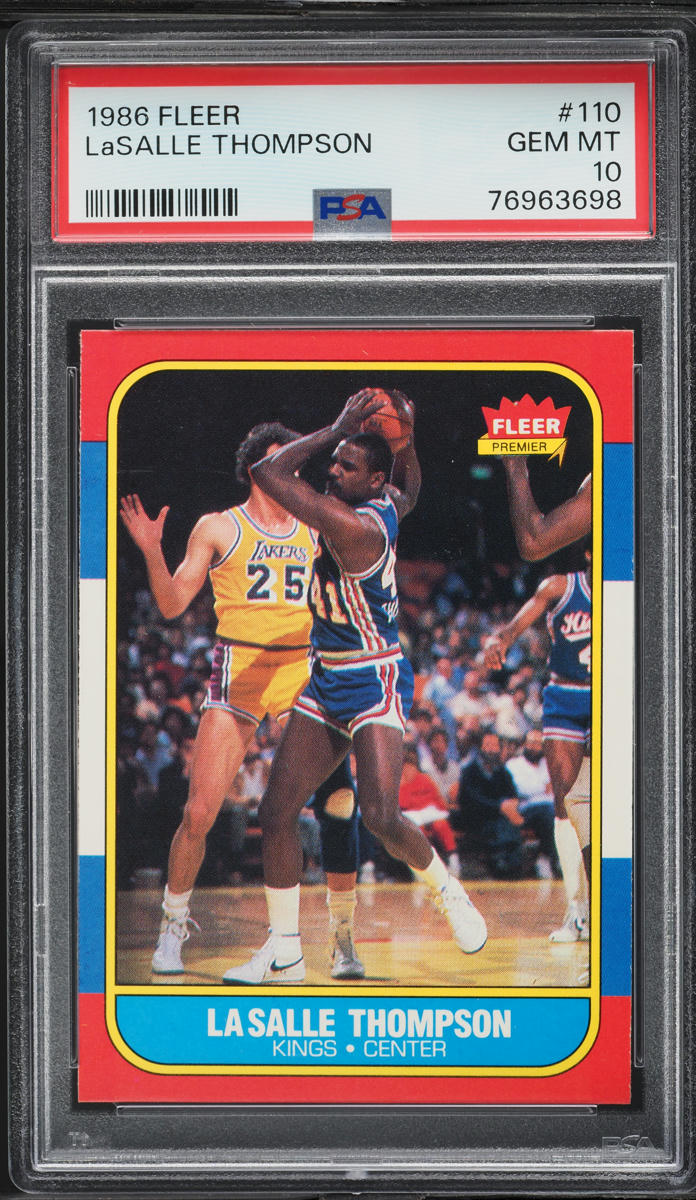 1986 Fleer Basketball LaSalle Thompson ROOKIE #110 PSA 10 GEM MINT