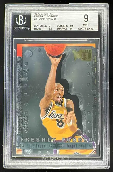 1996 Skybox Metal Freshly Forged #3 Kobe Bryant RC BGS 9