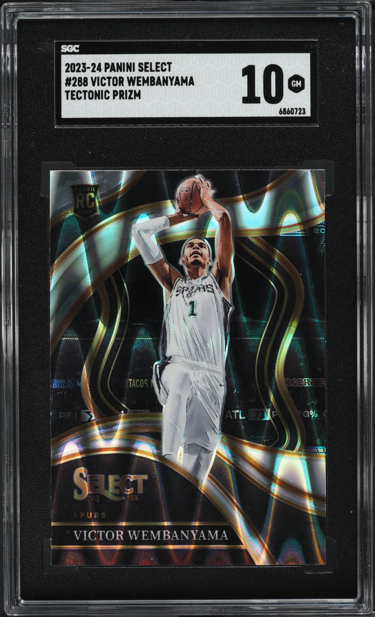 2023 Select Courtside Tectonic Prizm Victor Wembanyama #288 SGC 10 GEM MINT