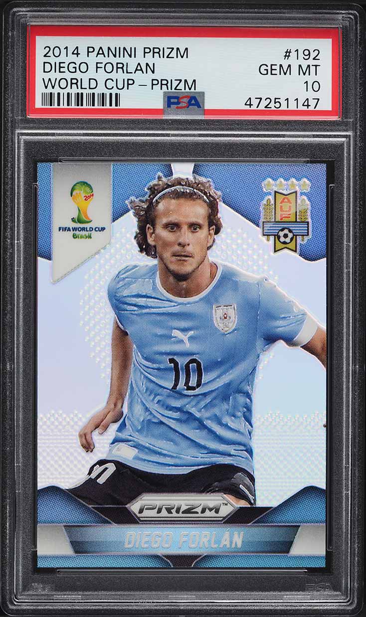 2014 Panini Prizm World Cup Silver Prizms Diego Forlan #192 PSA 10 GEM MINT