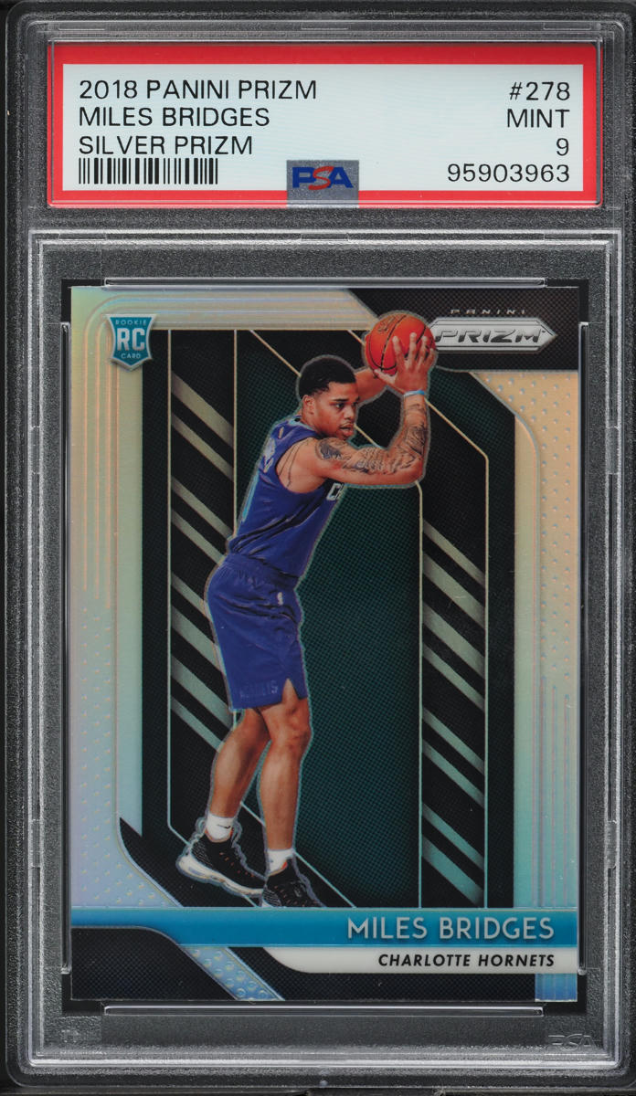 2018 Panini Prizm Silver Miles Bridges ROOKIE #278 PSA 9 MINT