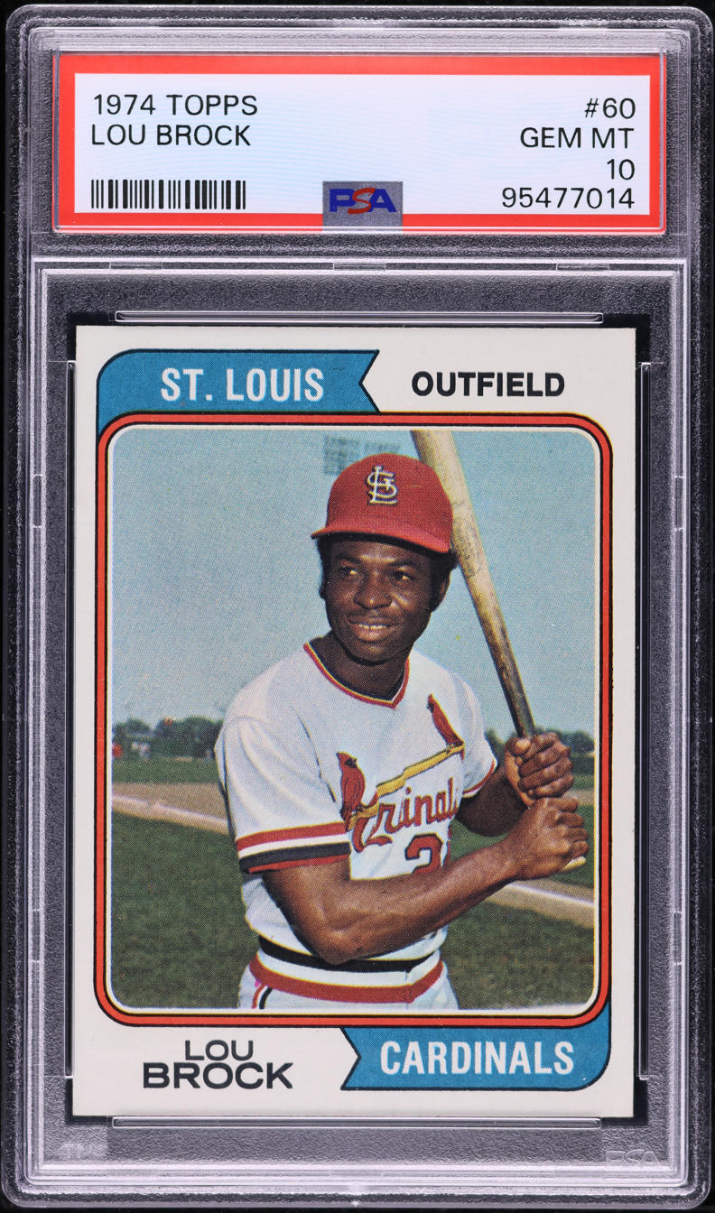 1974 Topps Lou Brock #60 PSA 10 GEM MINT