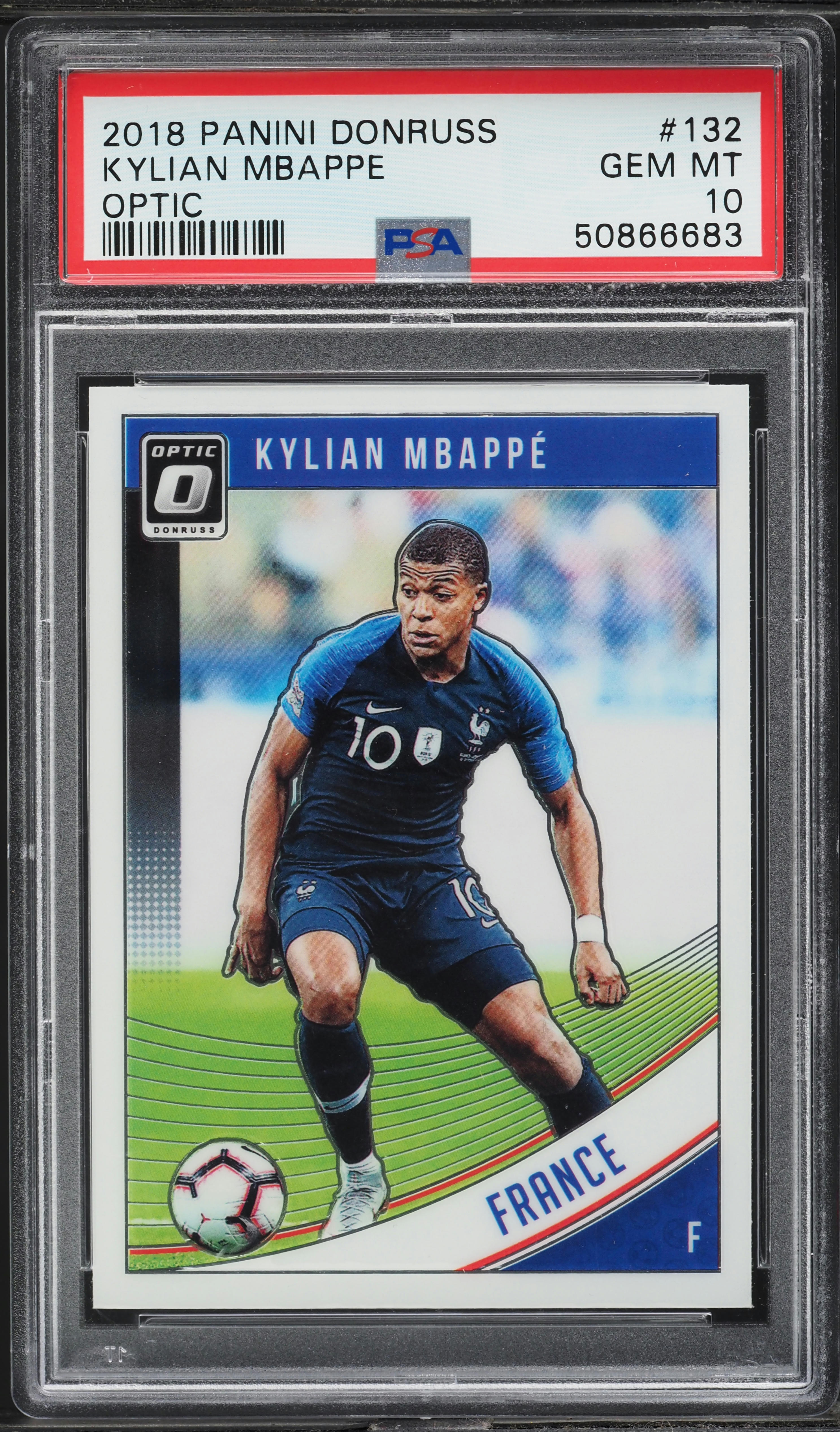 2018 Donruss Optic Kylian Mbappe ROOKIE #132 PSA 10 GEM MINT