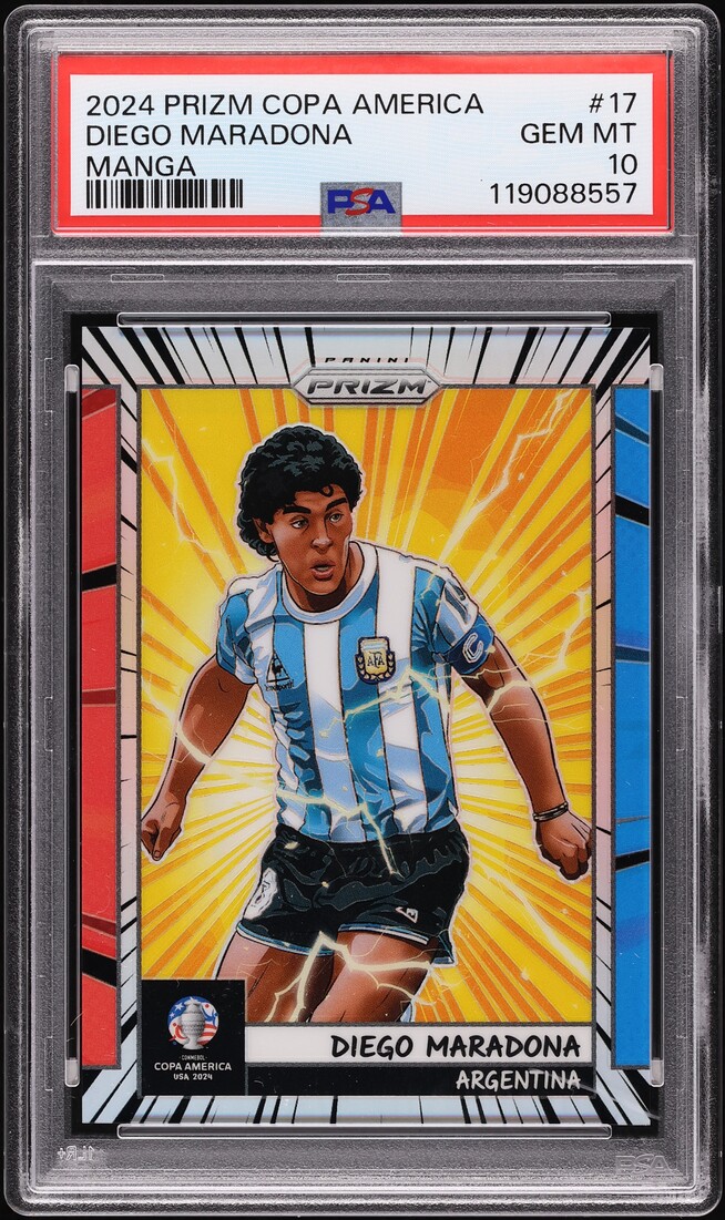 2024 Panini Prizm Copa America Manga Diego Maradona #17 PSA 10 GEM MINT