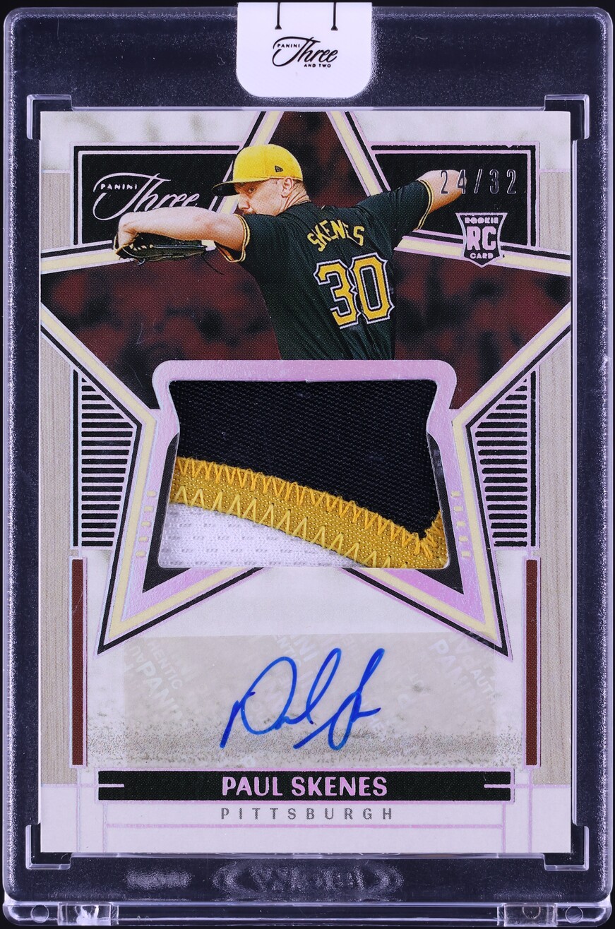 2024 Panini Three And Two Full Count Paul Skenes ROOKIE PATCH AUTO /32 #LLS-PC