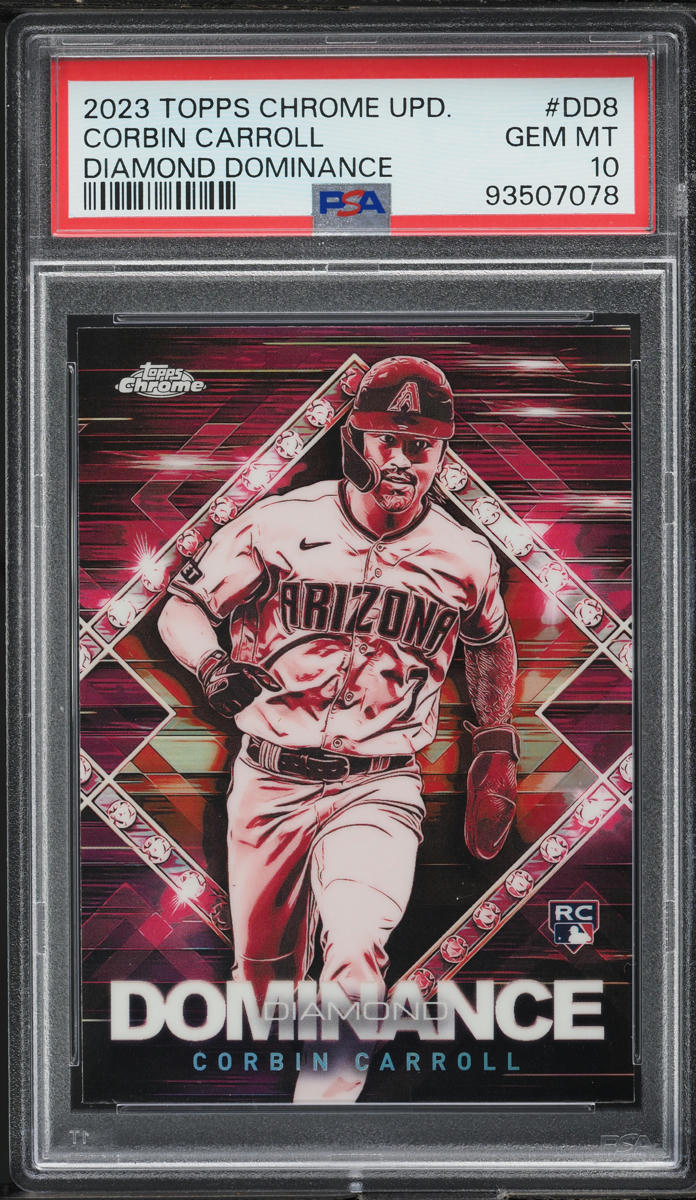 2023 Topps Chrome Update Diamond Dominance Corbin Carroll ROOKIE #DD-8 PSA 10