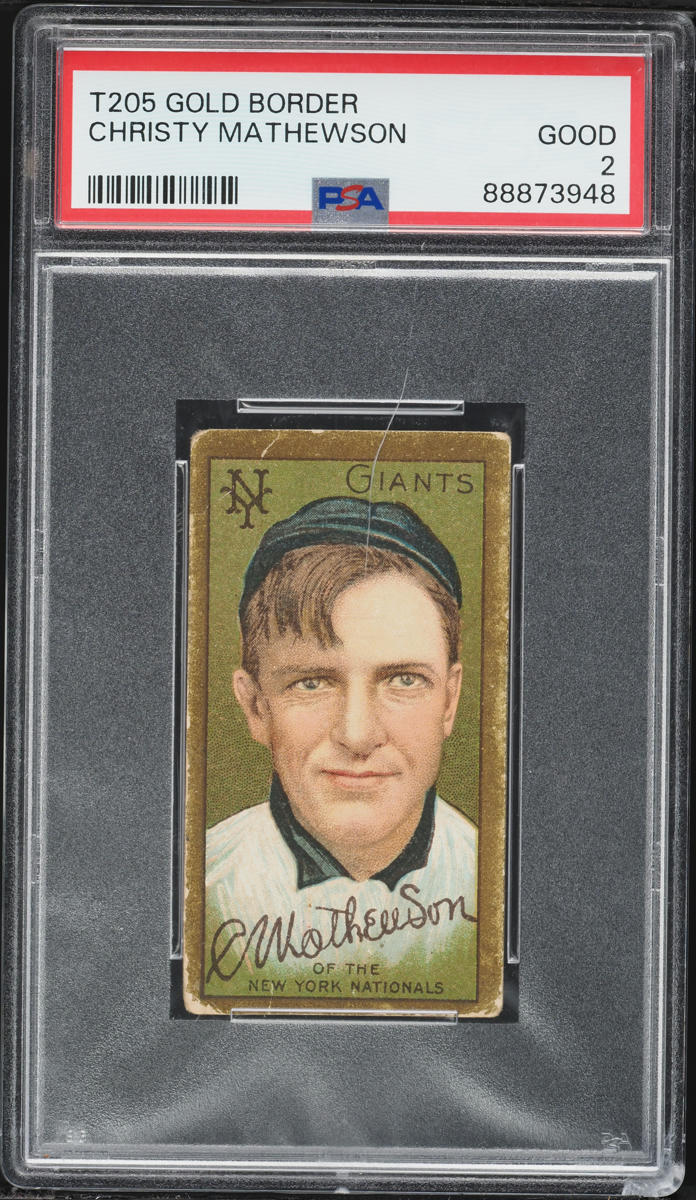 1911 T205 Gold Border Christy Mathewson PSA 2 GD