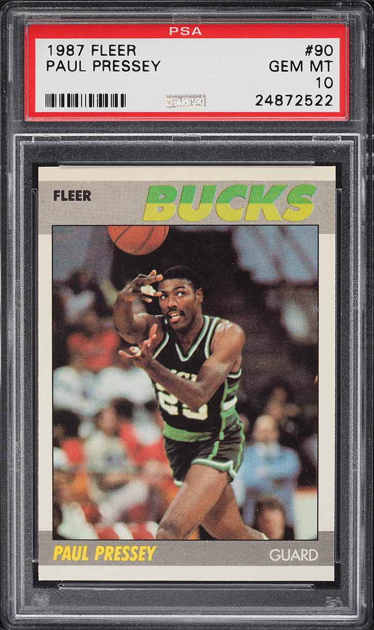 1987 Fleer Basketball Paul Pressey #90 PSA 10 GEM MINT