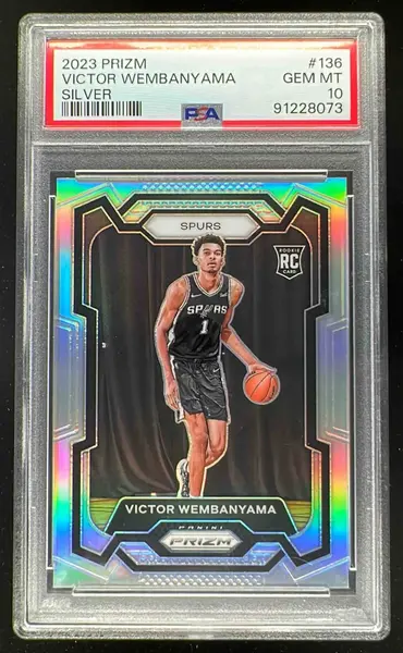 2023-24 Panini Prizm Prizms Silver #136 Victor Wembanyama RC PSA 10