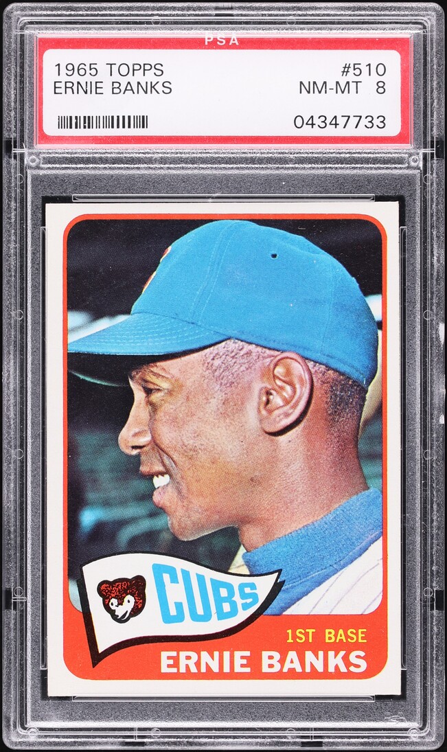 1965 Topps Ernie Banks #510 PSA 8 NM-MT