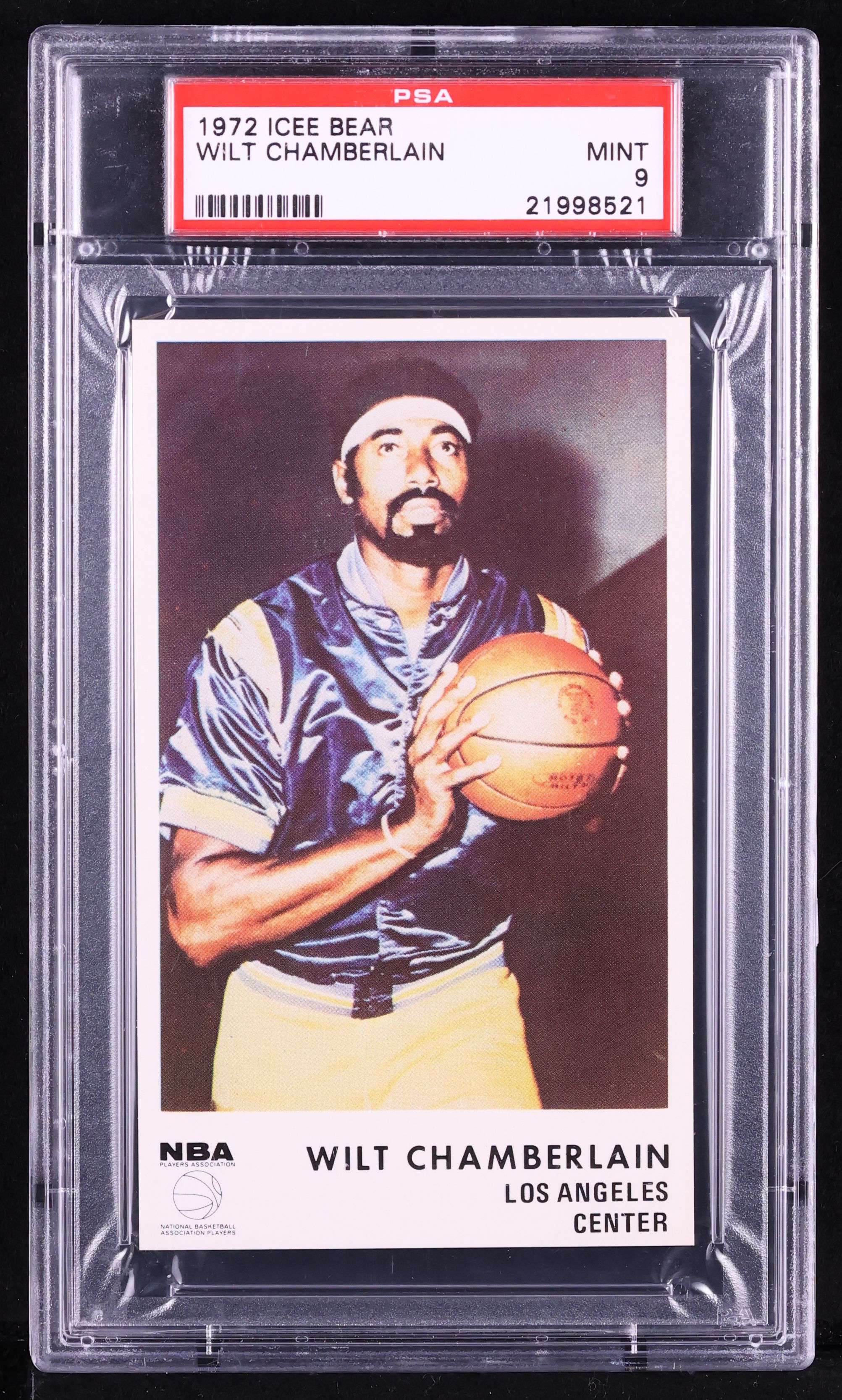 1972 Icee Bear Basketball Wilt Chamberlain PSA 9 MINT