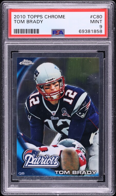 2010 Topps Chrome Tom Brady #C80 PSA 9 MINT