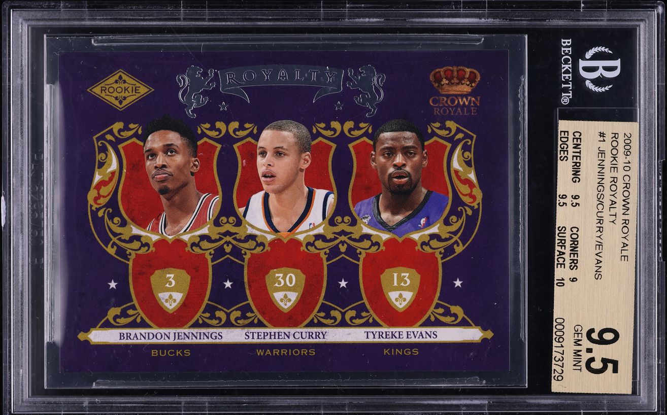 2009 Panini Crown Royale Royalty Stephen Curry Jennings Evans ROOKIE BGS 9.5 GEM