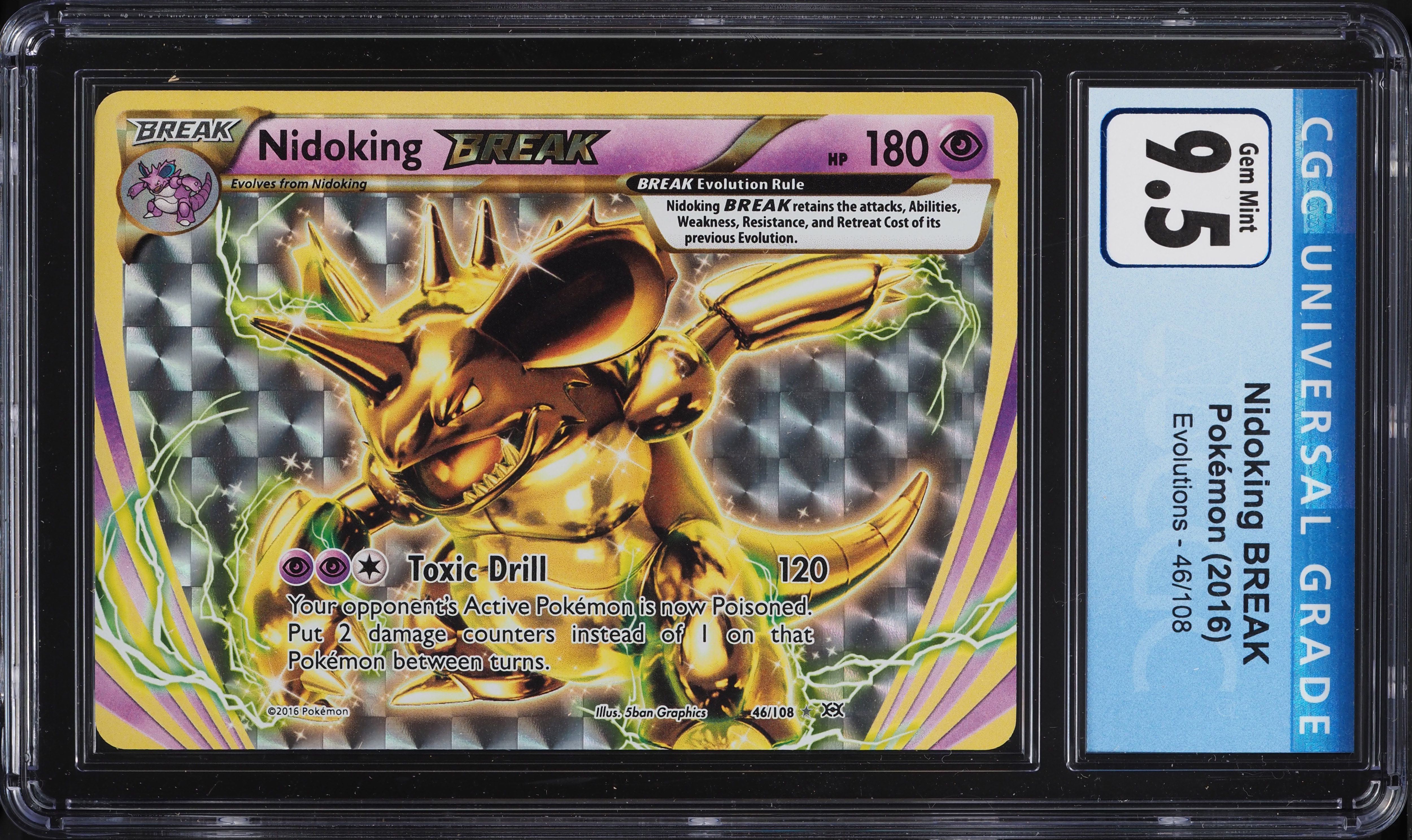 2016 Pokemon XY Evolutions Nidoking BREAK #46 CGC 9.5 GEM MINT