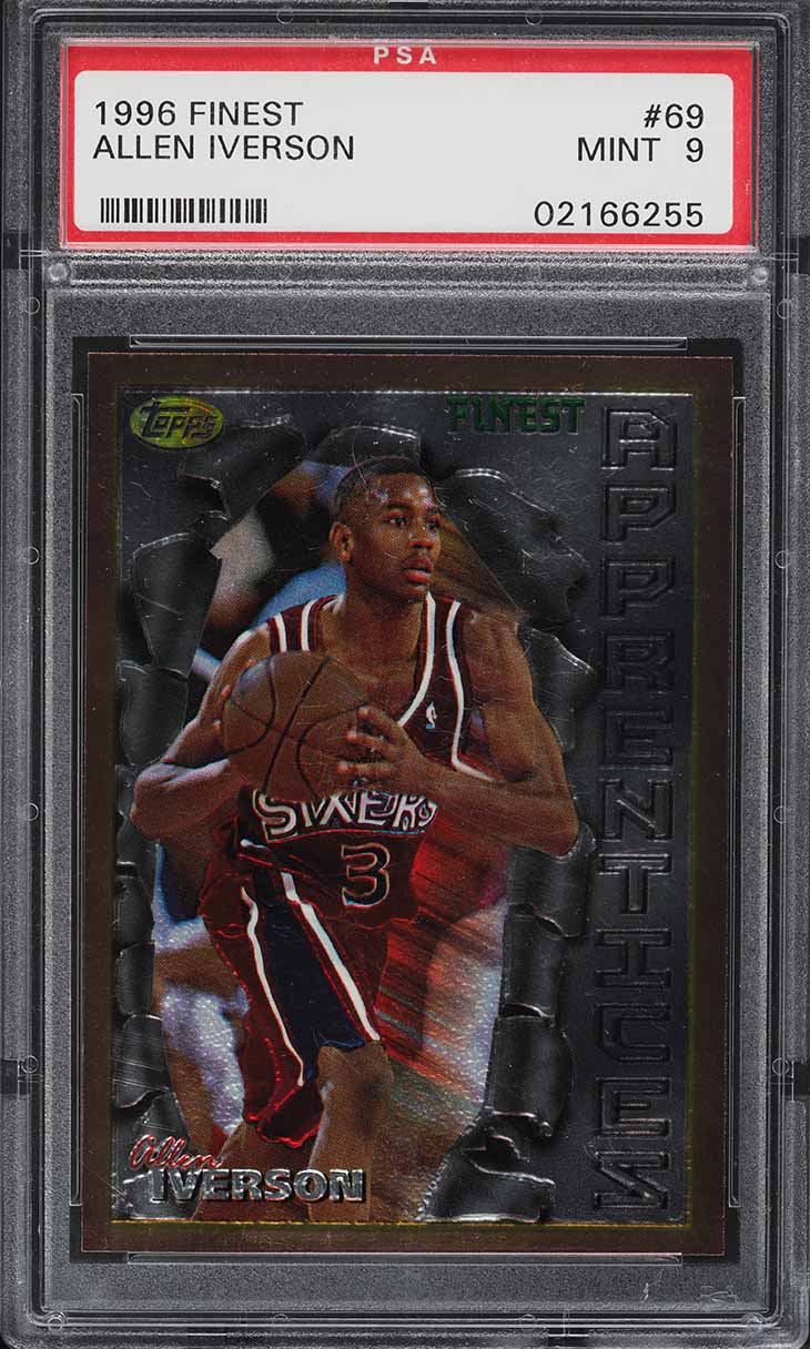 1996 Finest Basketball Allen Iverson ROOKIE #69 PSA 9 MINT