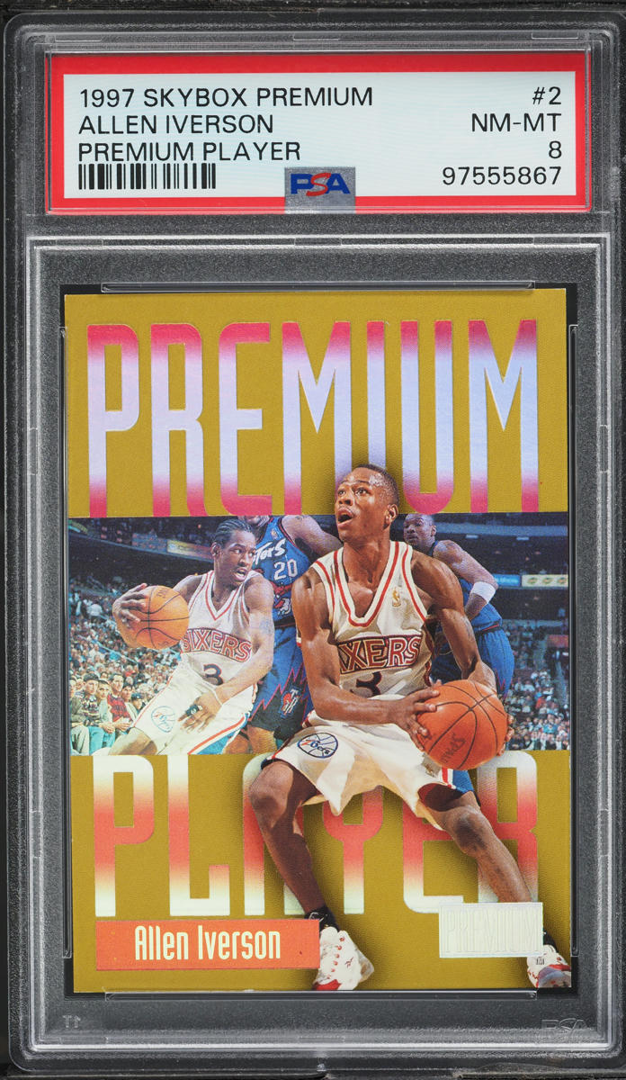 1997 Skybox Premium Player Allen Iverson #2 PSA 8 NM-MT