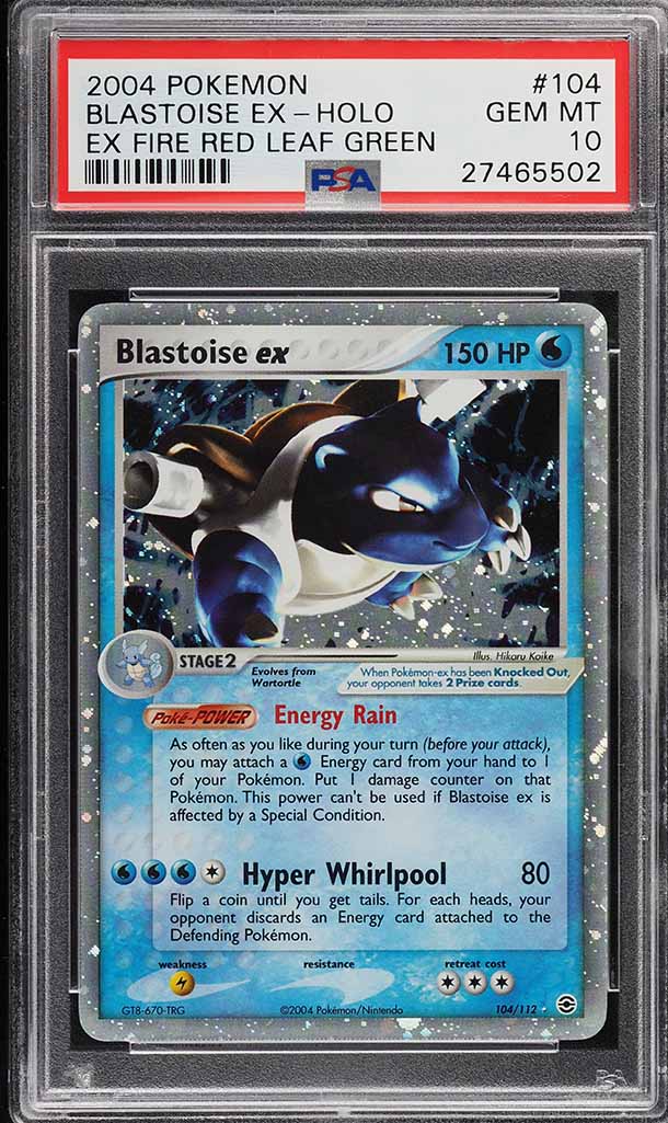 2004 Pokemon EX Fire Red Leaf Green Holo Blastoise Ex #104 PSA 10 GEM MINT