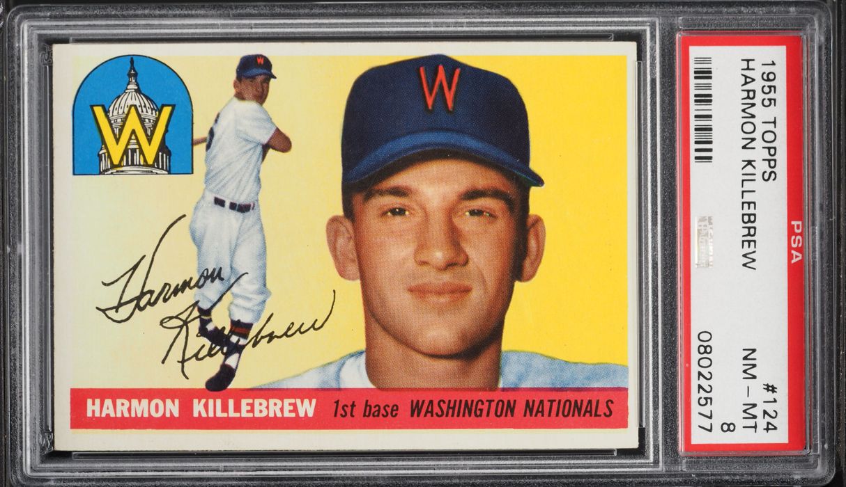 1955 Topps Harmon Killebrew ROOKIE #124 PSA 8 NM-MT