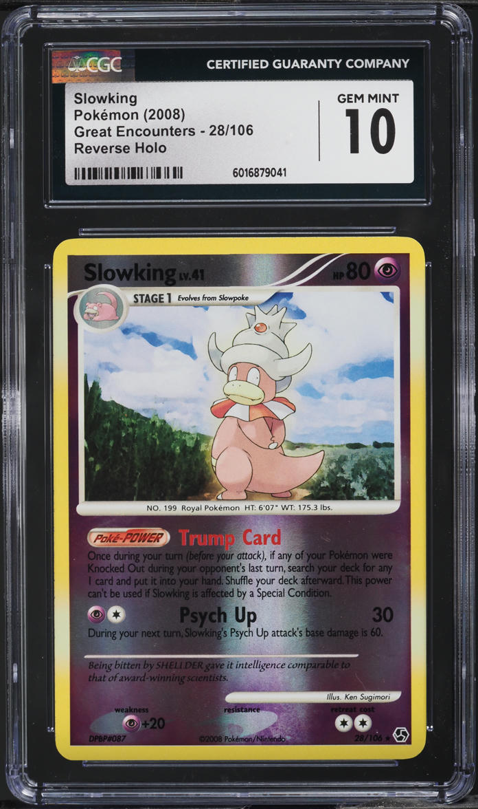 2008 Pokemon DP Great Encounters Reverse Holo Slowking #28 CGC 10 GEM MINT