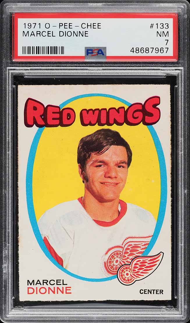 1971 O-Pee-Chee Hockey Marcel Dionne ROOKIE #133 PSA 7 NRMT