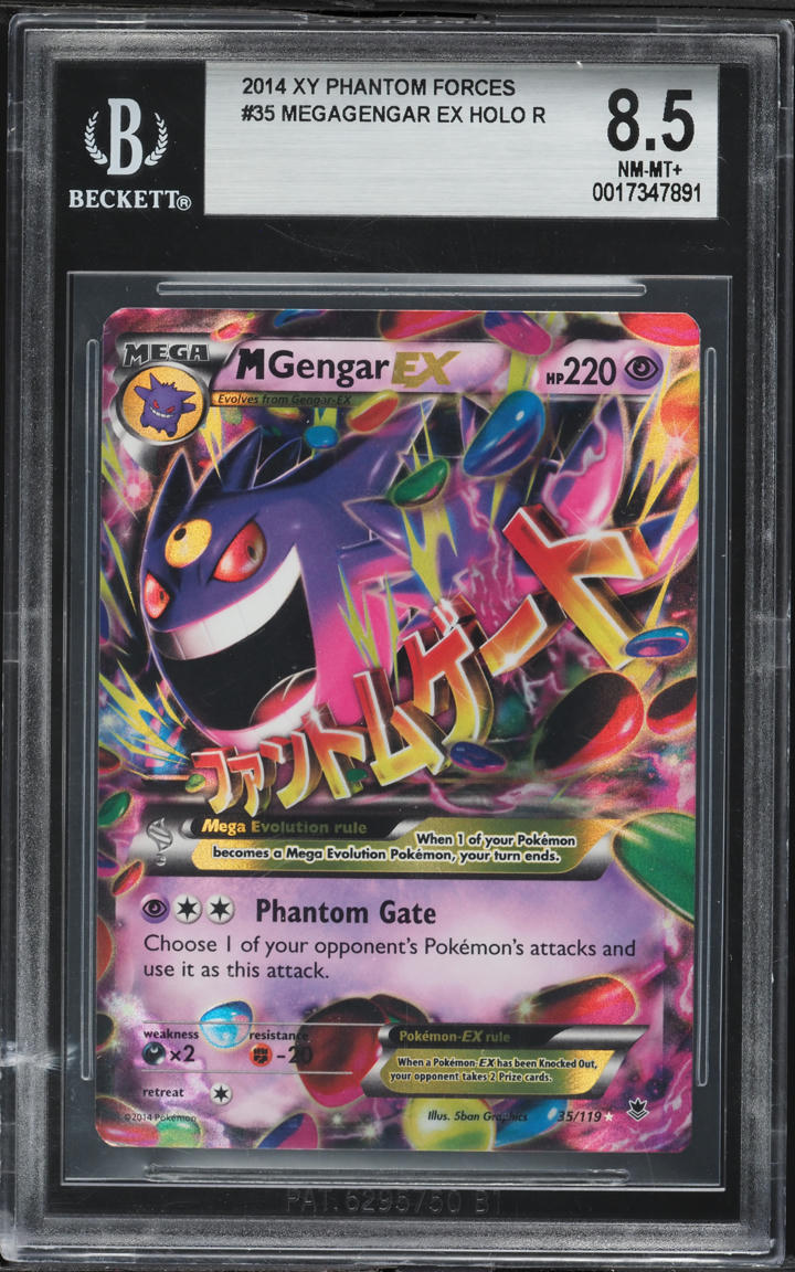 2014 Pokemon XY Phantom Forces Holo M Gengar EX #35 BGS 8.5 NM-MT+