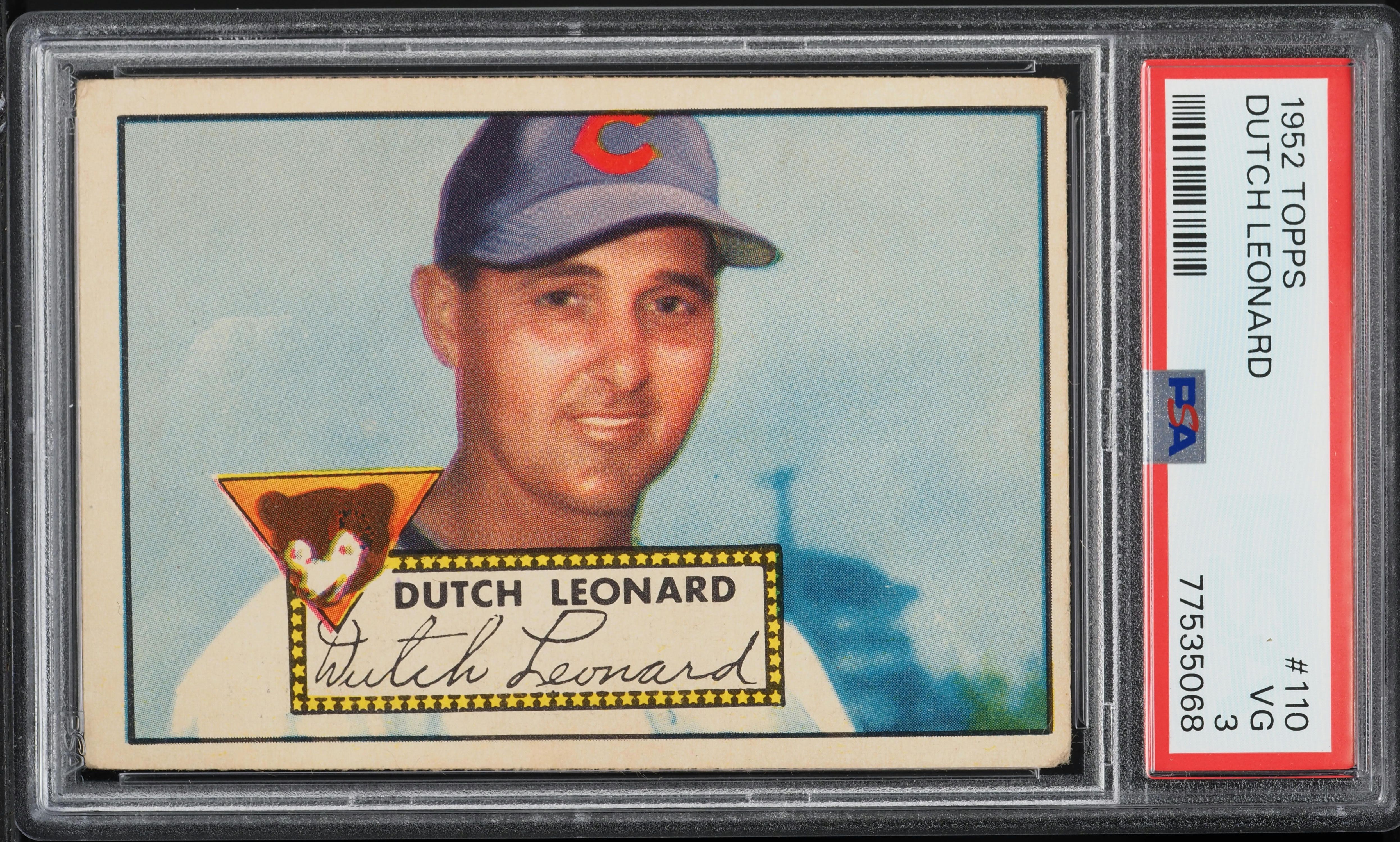 1952 Topps Dutch Leonard #110 PSA 3 VG