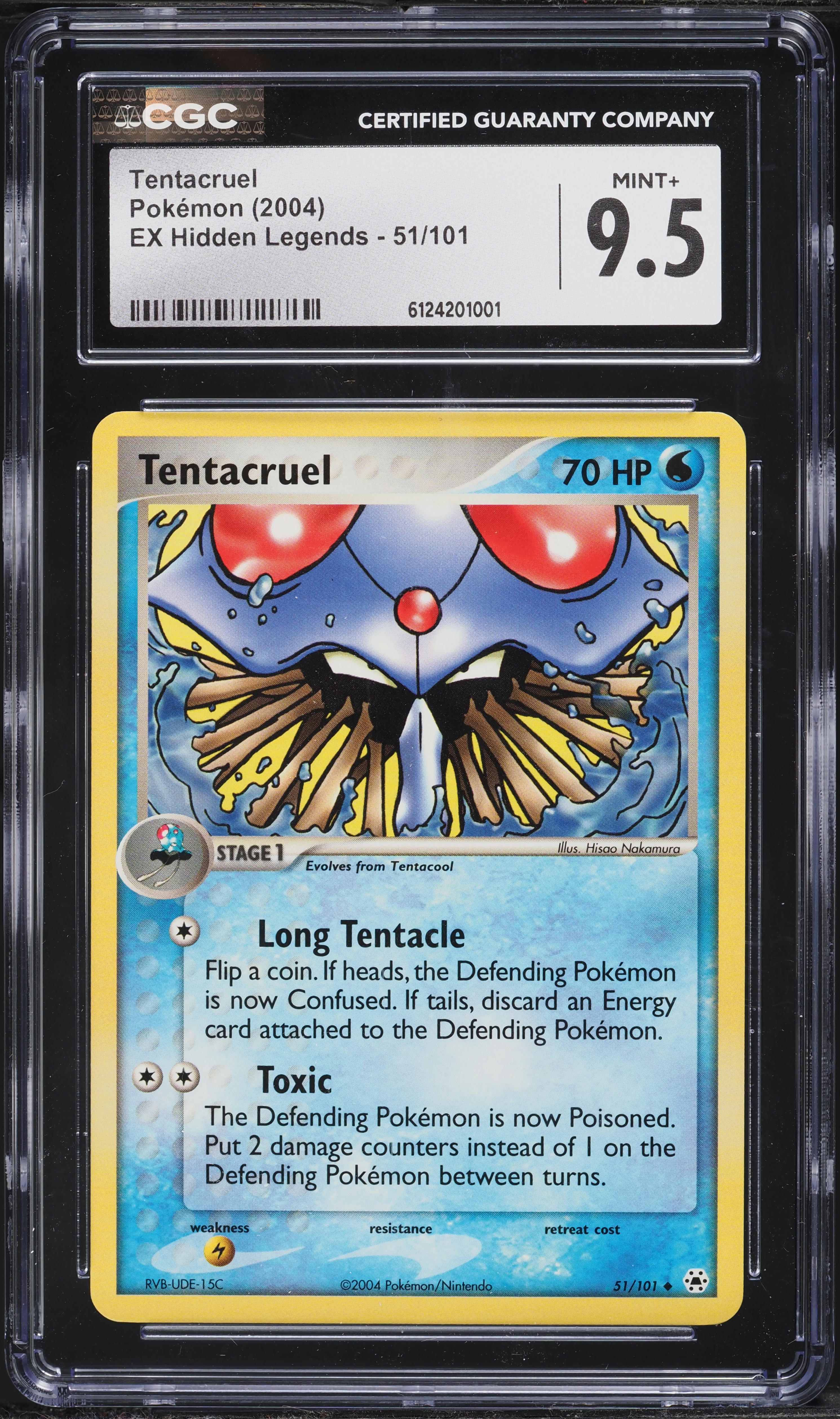 2004 Pokemon EX Hidden Legends Tentacruel #51 CGC 9.5 MINT+