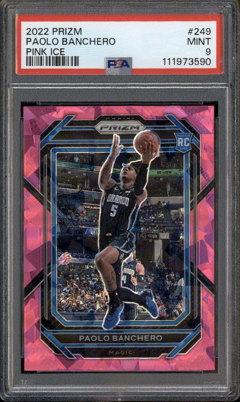 2022 Panini Prizm Pink Ice #249 Paolo Banchero RC Rookie PSA 9