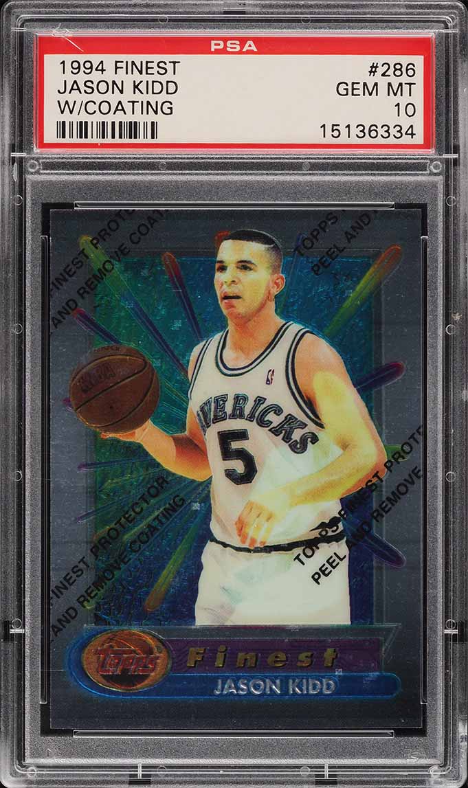 1994 Finest Basketball w/ Coating Jason Kidd ROOKIE #286 PSA 10 GEM MINT