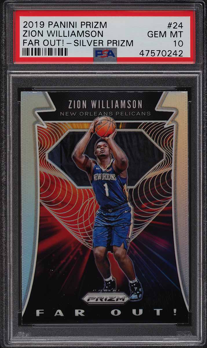 2019 Panini Prizm Far Out! Silver Zion Williamson ROOKIE #24 PSA 10 GEM MINT