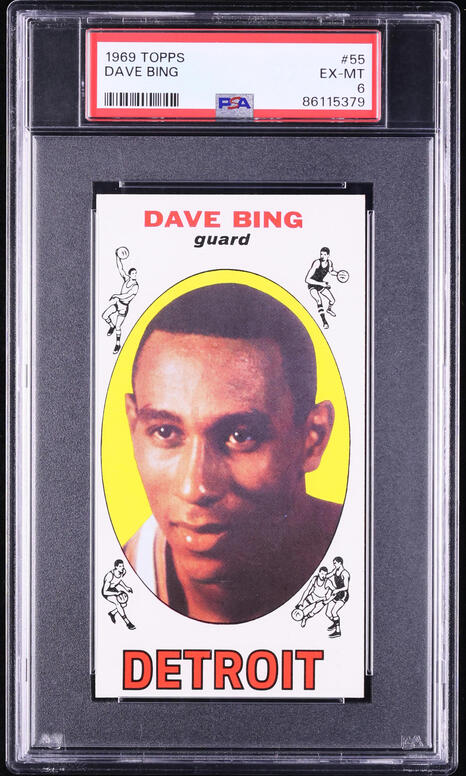 1969 Topps Basketball Dave Bing ROOKIE #55 PSA 6 EXMT