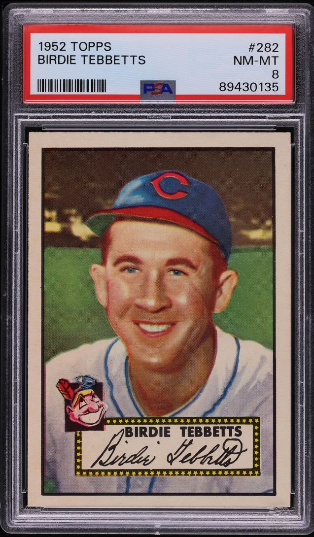 1952 Topps Birdie Tebbetts #282 PSA 8 NM-MT