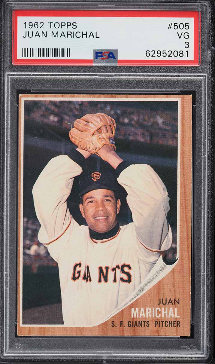 1962 Topps Juan Marichal #505 PSA 3 VG