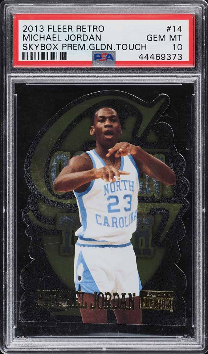 2013 Fleer Retro Skybox Premium Golden Touch Die-Cut Michael Jordan PSA 10 GEM