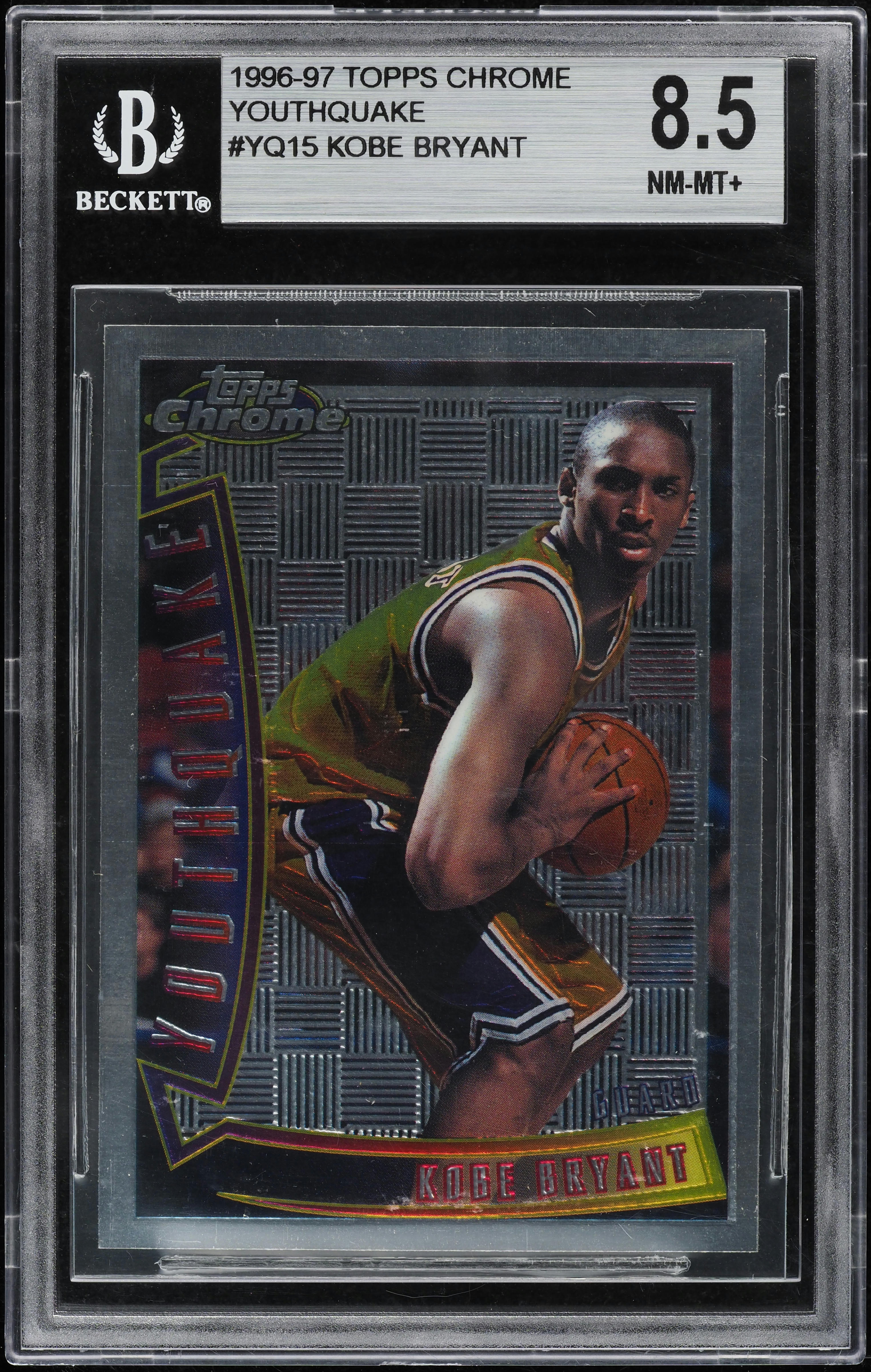 1996 Topps Chrome Youthquake Kobe Bryant ROOKIE #YQ15 BGS 8.5 NM