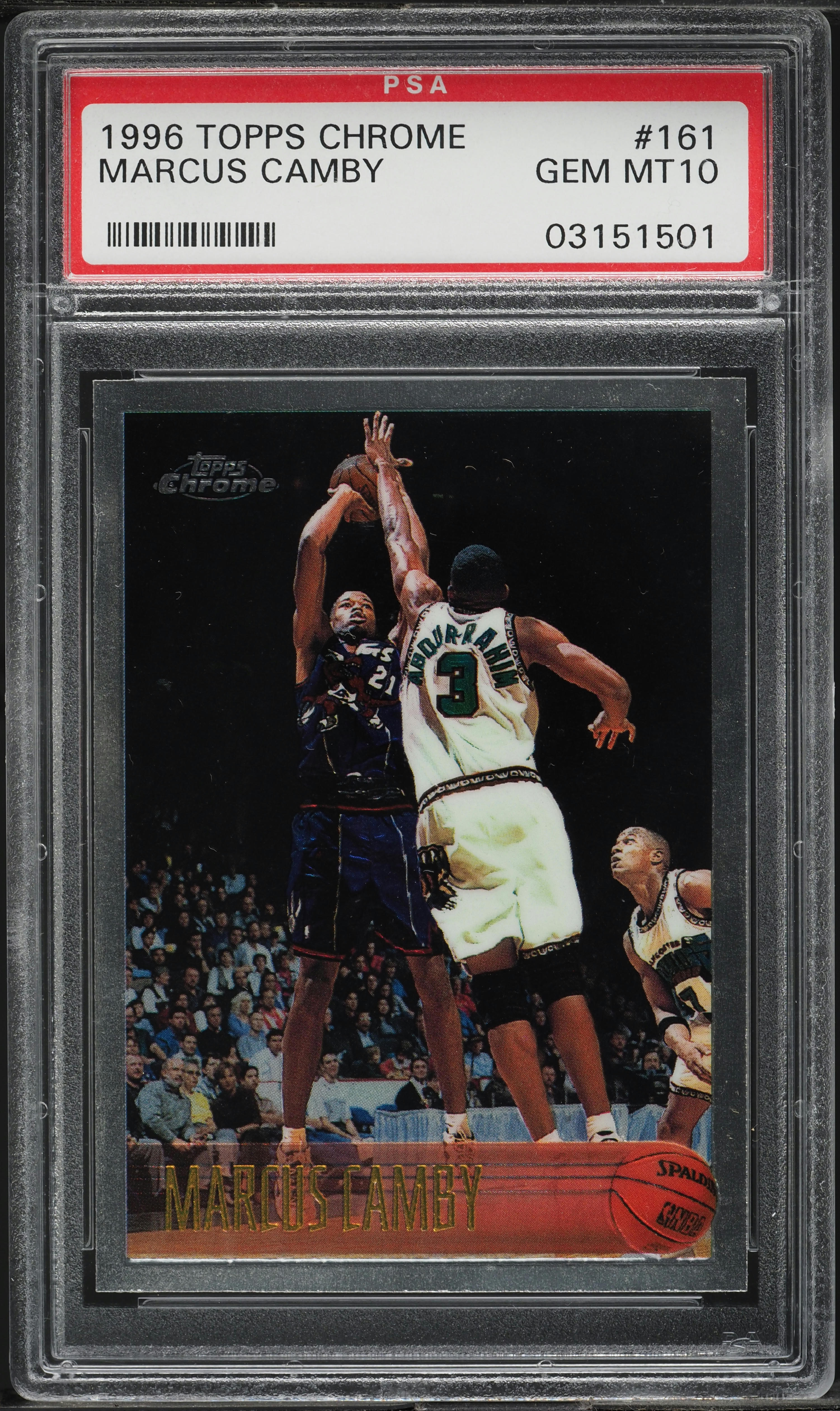 1996 Topps Chrome Marcus Camby ROOKIE #161 PSA 10 GEM MINT