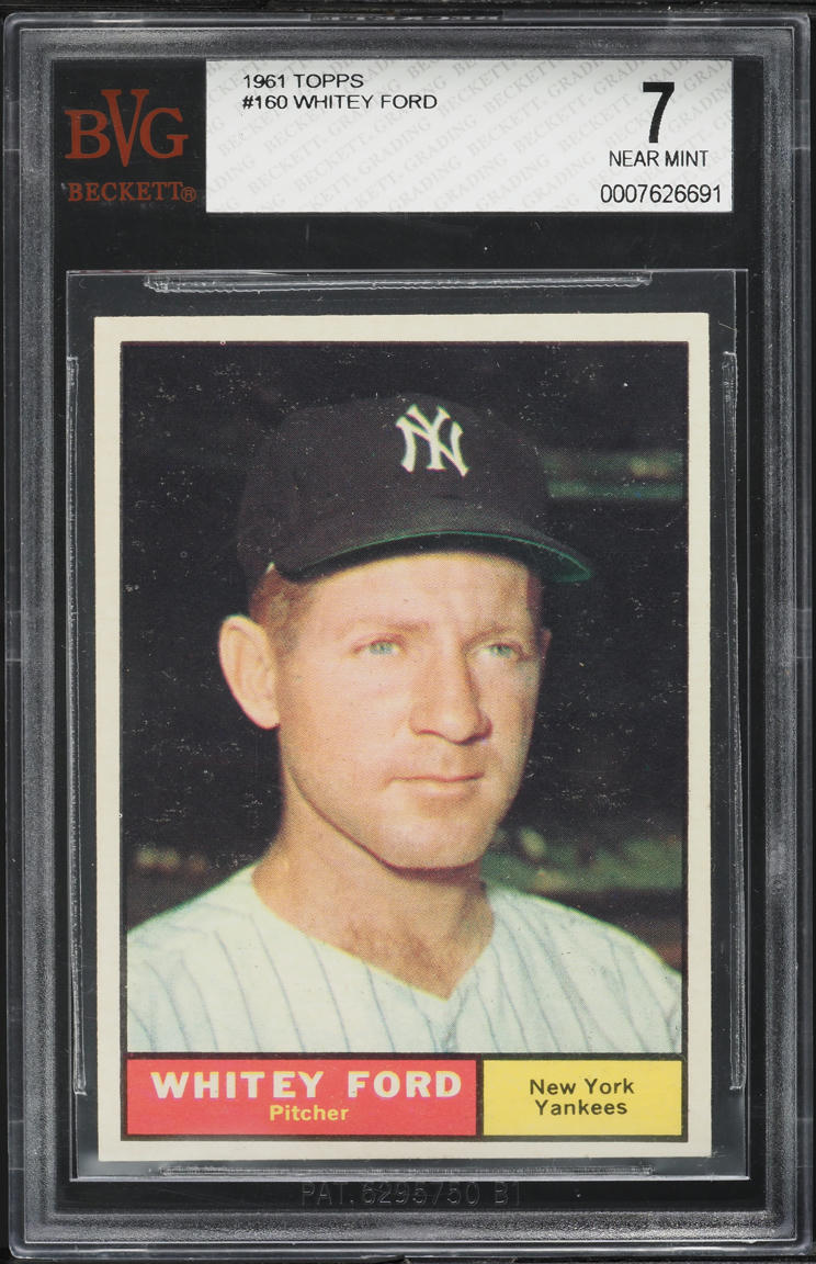 1961 Topps Whitey Ford #160 BVG 7 NRMT