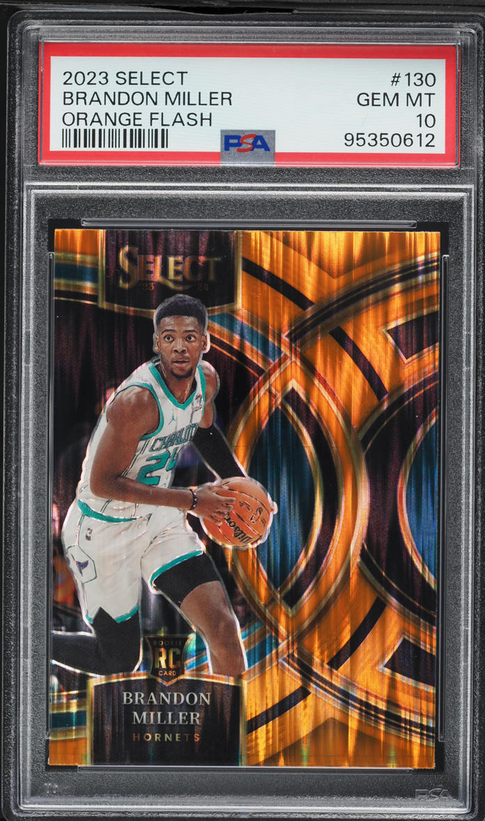 2023 Select Premier Orange Flash Brandon Miller ROOKIE #130 PSA 10 GEM MINT