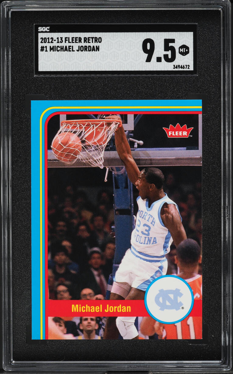 2012 Fleer Retro Michael Jordan #1 SGC 9.5 MINT+