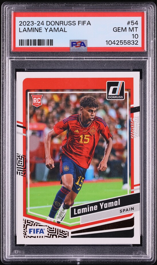 2023 Donruss FIFA Lamine Yamal ROOKIE #54 PSA 10 GEM MINT