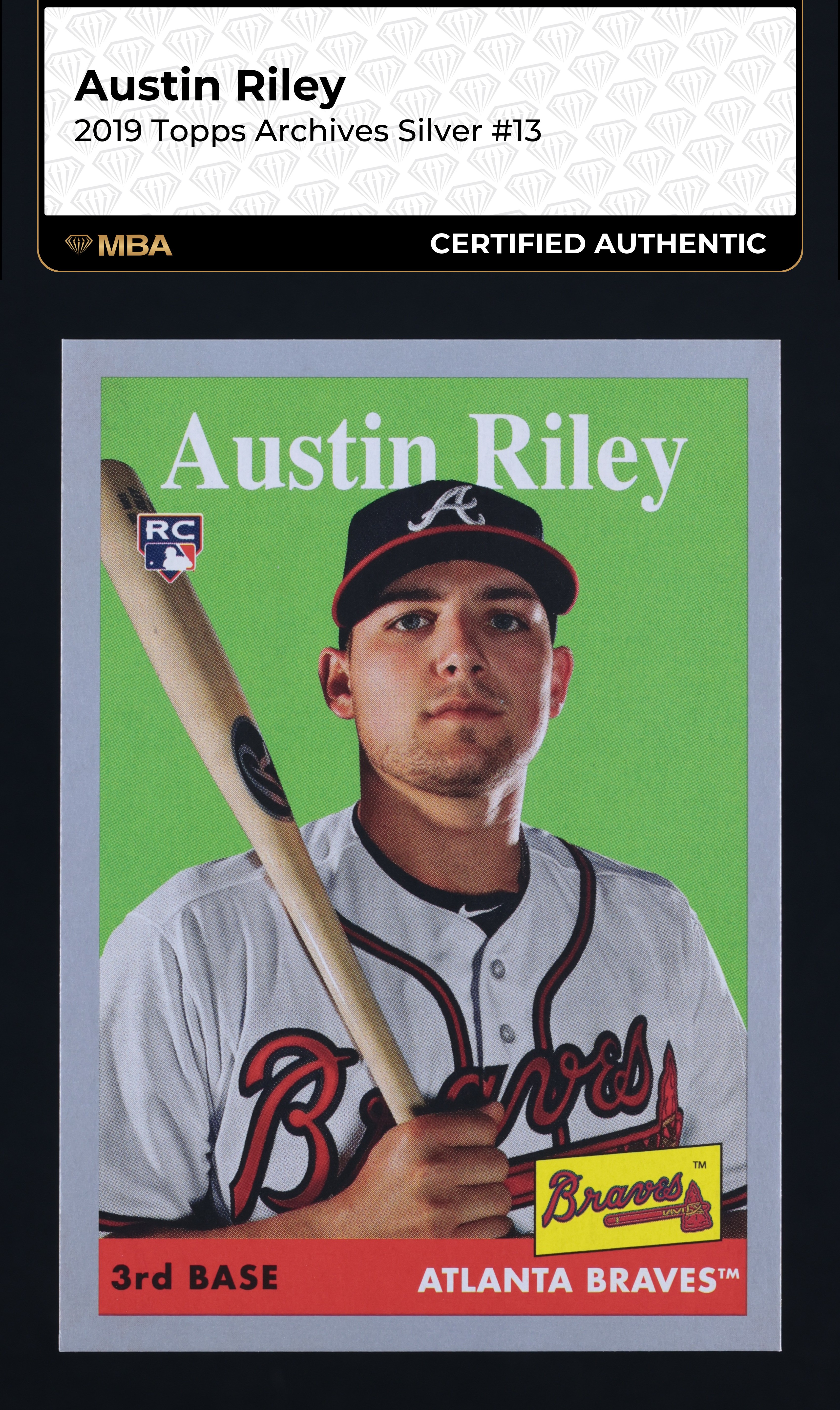 2019 Topps Archives Silver Austin Riley ROOKIE /99 #13 MBA AUTH