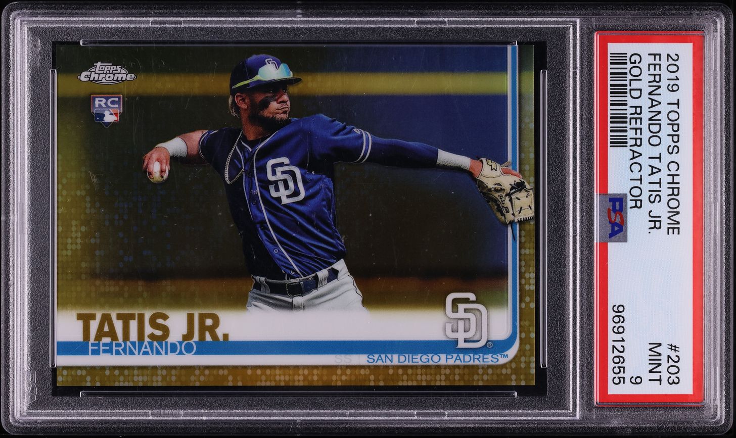 2019 Topps Chrome Gold Refractor Fernando Tatis Jr. ROOKIE 1/50 #203 PSA 9 MINT