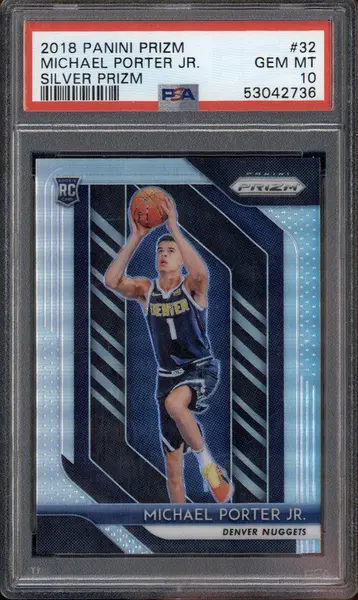 2018 Panini Prizm Silver #32 Michael Porter Jr. RC Rookie PSA 10