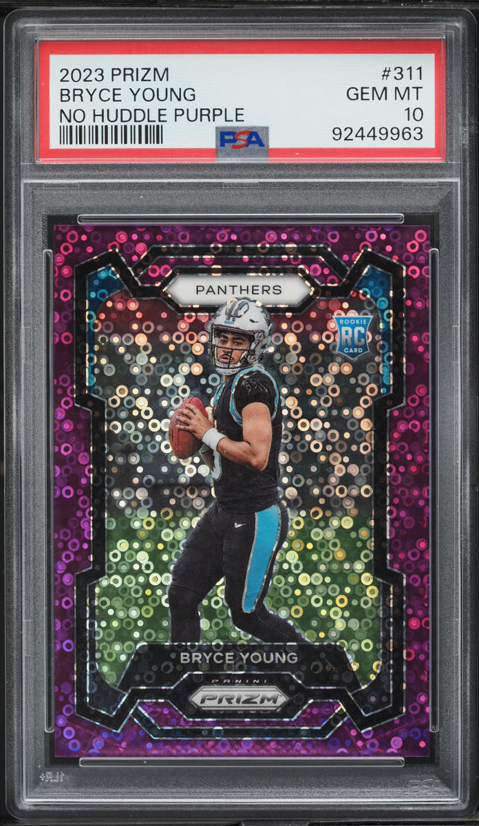 2023 Panini Prizm No Huddle Purple Bryce Young ROOKIE /35#311 PSA 10 GEM MINT