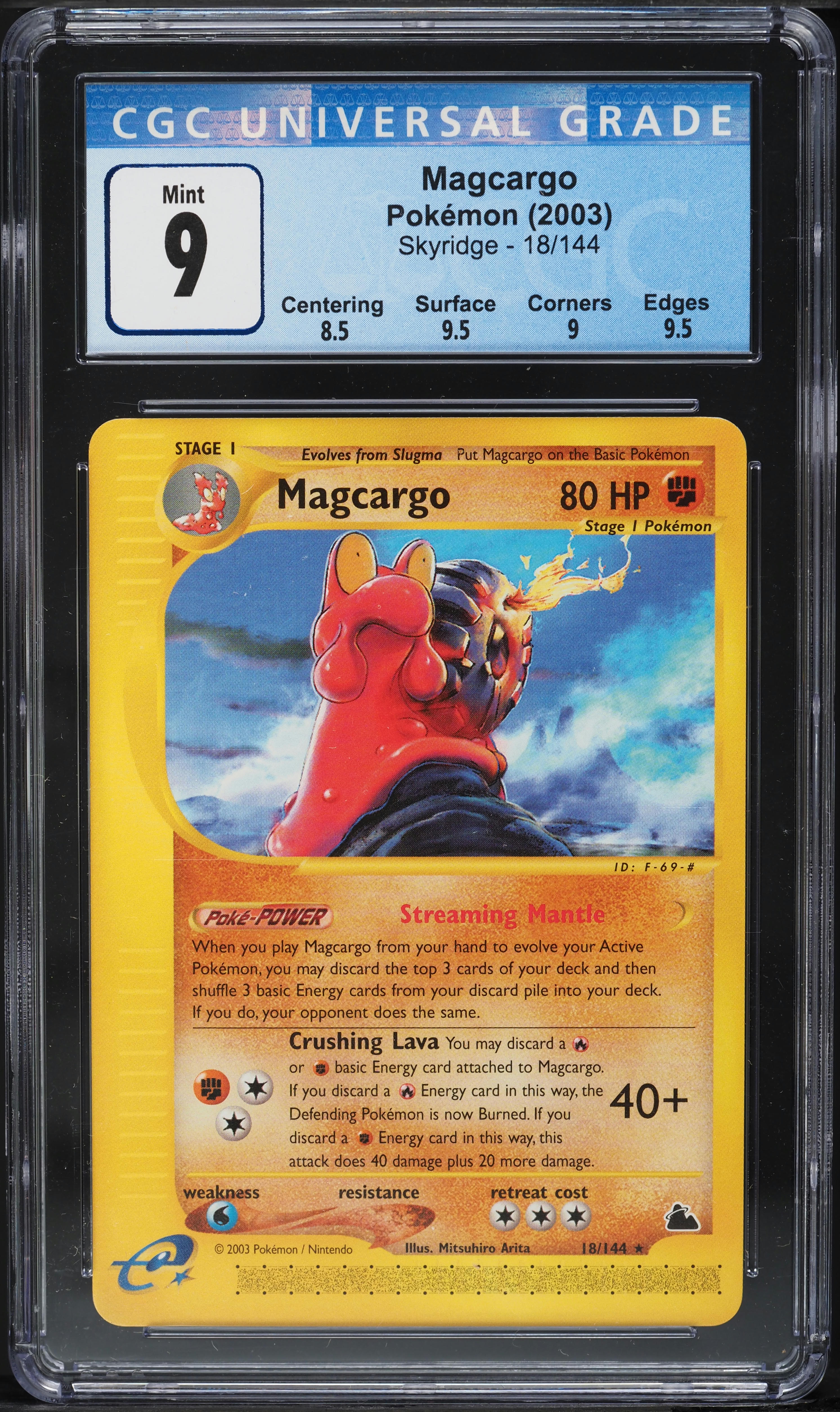 2003 Pokemon Skyridge Magcargo #18 CGC 9 MINT